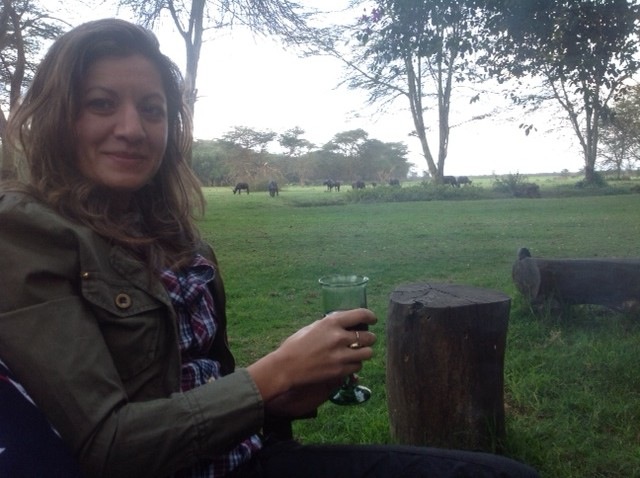 Enjoying the good life, just the way I like it, with buffalos less than 100 meters away!