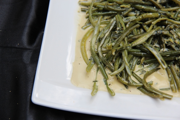 French Beans Sautéed in a Rich Parsley Cream Veloute