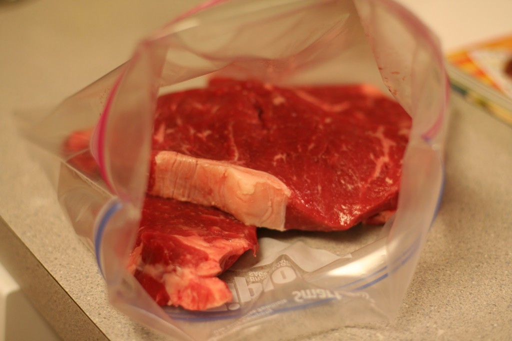 ziploc steak