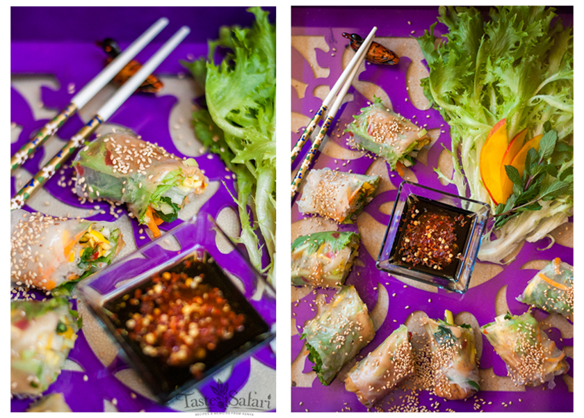 Sandy’s Spiralled Vegetable Rice Paper Rolls